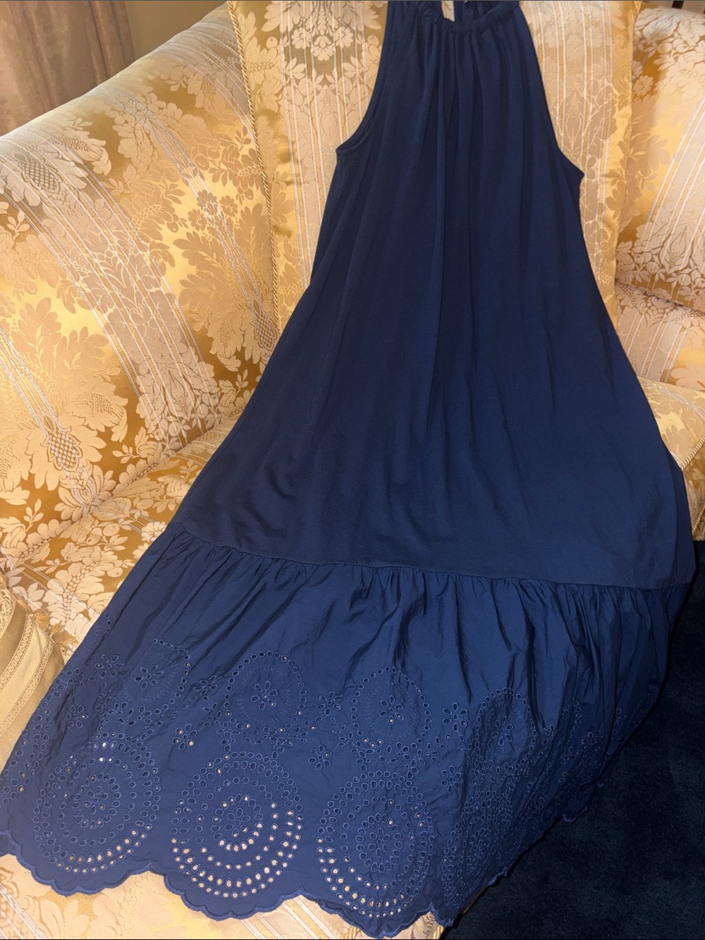 Misses navy maxi dress